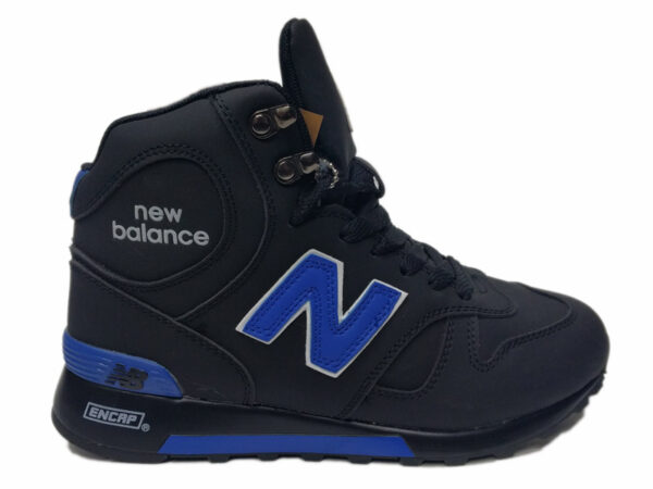 New Balance 1300 Mid на меху черные с синим (40-46)