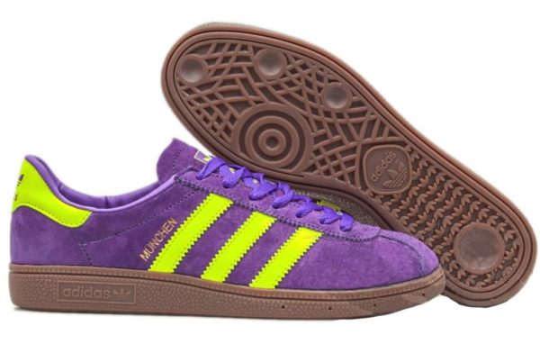 Adidas Munchen Purple-Yellow фиолетовые с желтым (40-44)