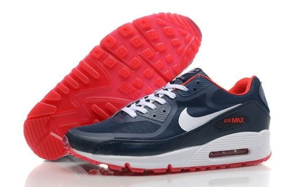 Nike Air Max 90 синие с красным (40-44)