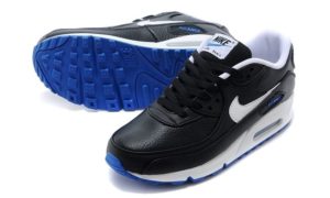 Nike Air Max 90 LTR черно-белые с синим (40-44)