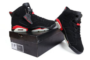 Nike Air Jordan 6 черные с красным (35-45)
