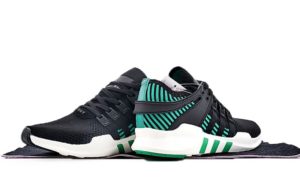 Adidas EQT Support ADV Primeknit черные с зеленым (39-43)