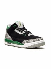 Nike Air Jordan 3 Pine Green черно-серые с зеленым нубук мужские (40-44)