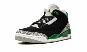Nike Air Jordan 3 Pine Green черно-серые с зеленым нубук мужские (40-44)
