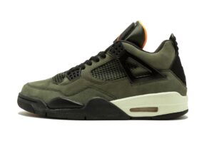 Зимние Nike Air Jordan 4 Undefeated зеленые нубук мужские (40-45)